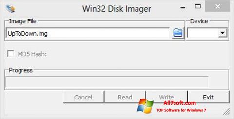 Снимка на екрана Win32 Disk Imager за Windows 7