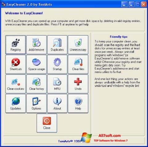 Снимка на екрана EasyCleaner за Windows 7