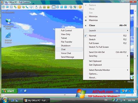 Снимка на екрана Radmin за Windows 7