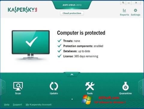 Снимка на екрана Kaspersky за Windows 7