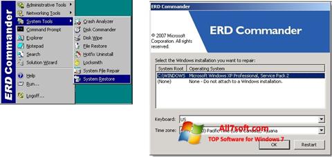 Снимка на екрана ERD Commander за Windows 7