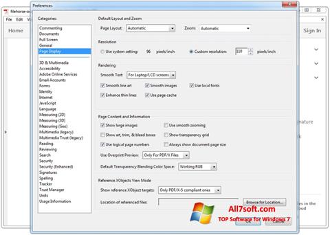 Снимка на екрана Adobe Acrobat за Windows 7