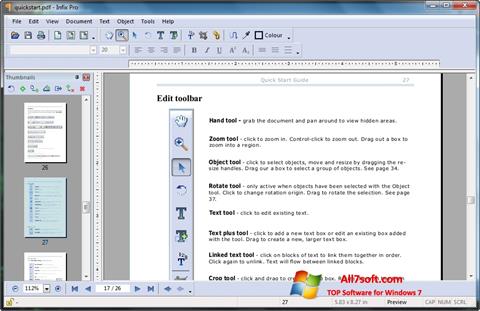Снимка на екрана Infix PDF Editor за Windows 7