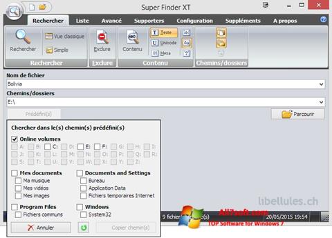 Снимка на екрана Super Finder XT за Windows 7