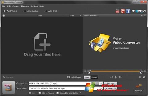 Снимка на екрана Movavi Video Converter за Windows 7