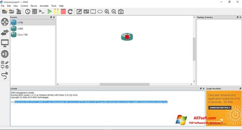 Снимка на екрана GNS3 за Windows 7