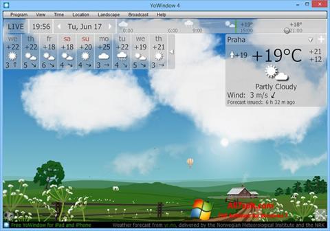 Снимка на екрана YoWindow за Windows 7