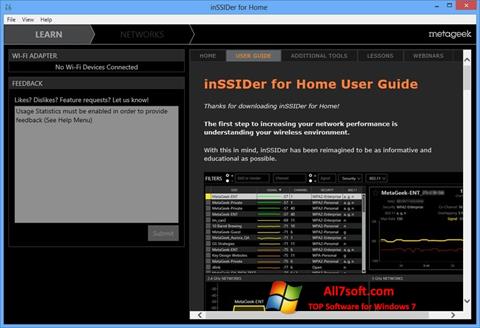 Снимка на екрана InSSIDer за Windows 7
