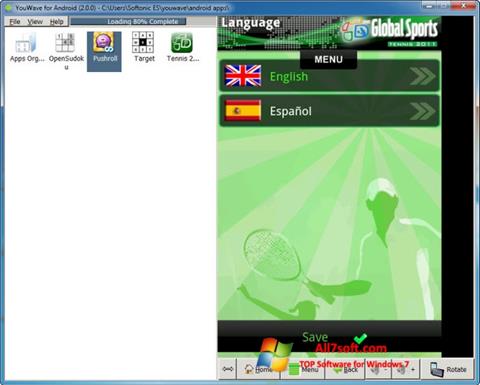 Снимка на екрана YouWave за Windows 7