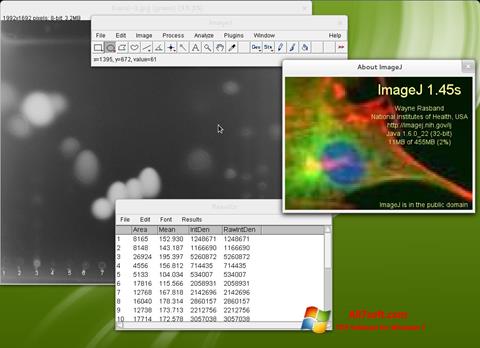 Снимка на екрана ImageJ за Windows 7