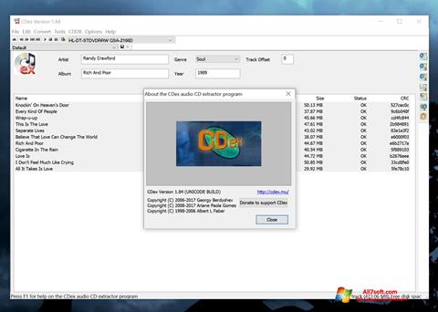 Снимка на екрана CDex за Windows 7