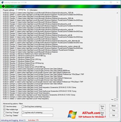 Снимка на екрана Drive Space Indicator за Windows 7