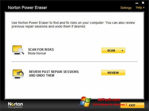 Снимка на екрана Norton Power Eraser за Windows 7