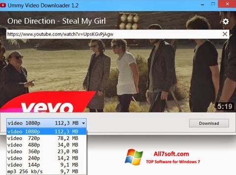 Снимка на екрана Ummy Video Downloader за Windows 7