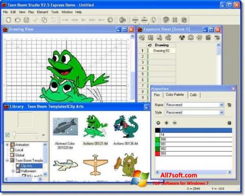 Снимка на екрана Toon Boom Studio за Windows 7