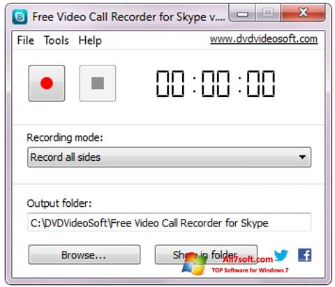 Снимка на екрана Free Video Call Recorder for Skype за Windows 7