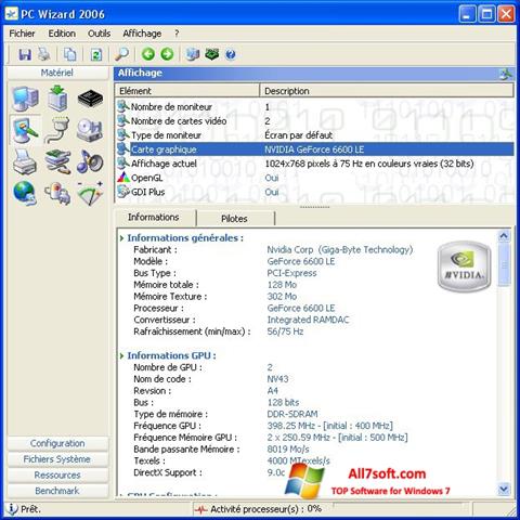Снимка на екрана PC Wizard за Windows 7