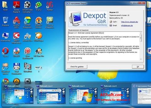 Снимка на екрана Dexpot за Windows 7