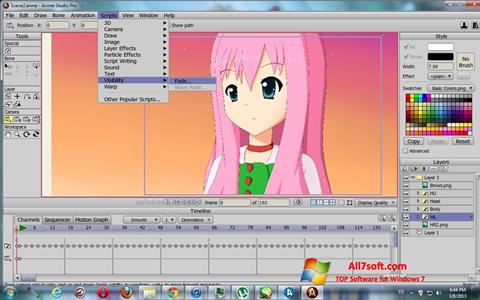 Снимка на екрана Anime Studio за Windows 7