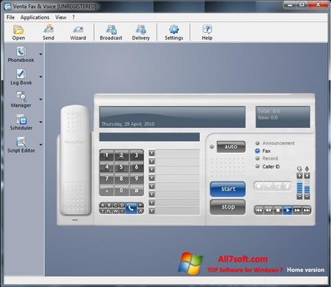 Снимка на екрана VentaFax за Windows 7
