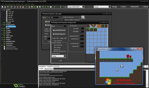 Снимка на екрана GameMaker: Studio за Windows 7