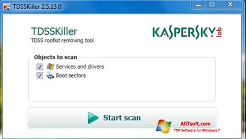 Снимка на екрана Kaspersky TDSSKiller за Windows 7