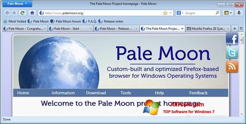 Снимка на екрана Pale Moon за Windows 7