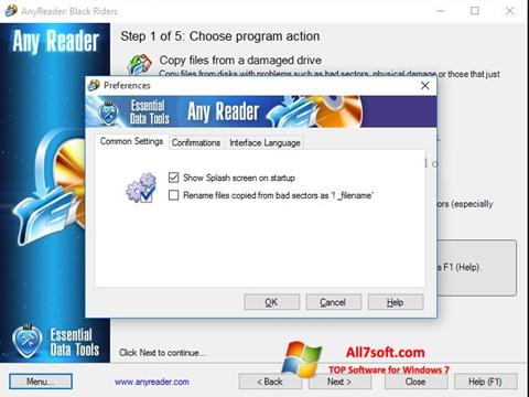 Снимка на екрана AnyReader за Windows 7