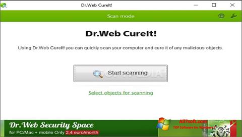 Снимка на екрана Dr.Web CureIt за Windows 7