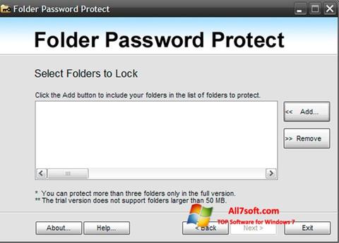 Снимка на екрана Password Protect USB за Windows 7