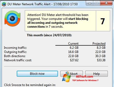Снимка на екрана DU Meter за Windows 7