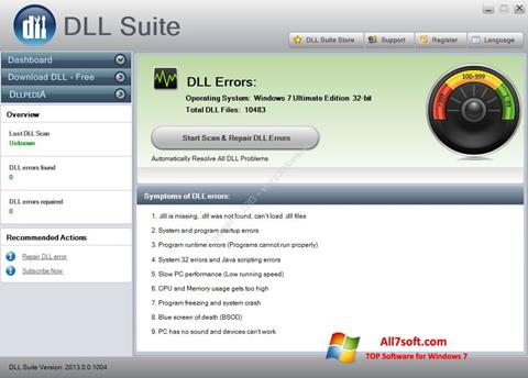 Снимка на екрана DLL Suite за Windows 7