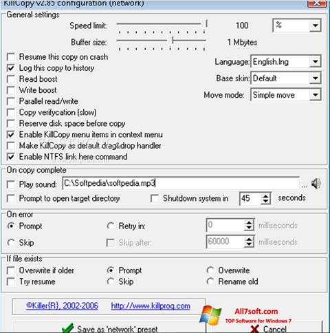 Снимка на екрана KillCopy за Windows 7