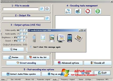 Снимка на екрана PocketDivXEncoder за Windows 7