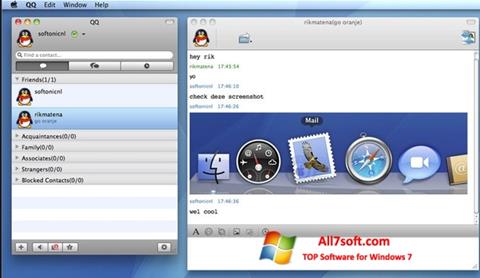 Снимка на екрана QQ International за Windows 7