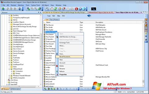 Снимка на екрана Remote Administration Tool за Windows 7