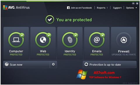 Снимка на екрана AVG AntiVirus Pro за Windows 7