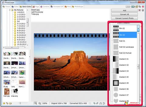 Снимка на екрана PhotoScape за Windows 7