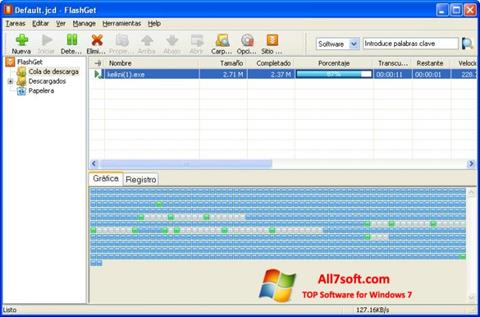 Снимка на екрана FlashGet за Windows 7